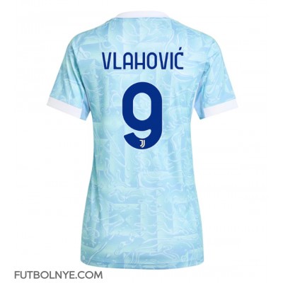 Camiseta Juventus Dusan Vlahovic #9 Visitante Equipación para mujer 2025-26 manga corta Camiseta Juventus Dusan Vlahovic #9 Visitante Equipación para mujer 2025-26 manga corta